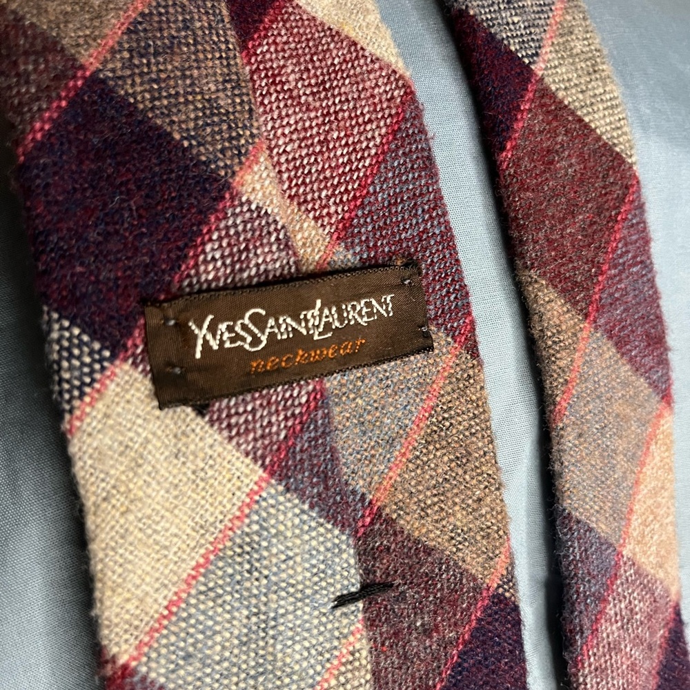 YVES SAINT LAURENT YSL Wool Blend Tie.